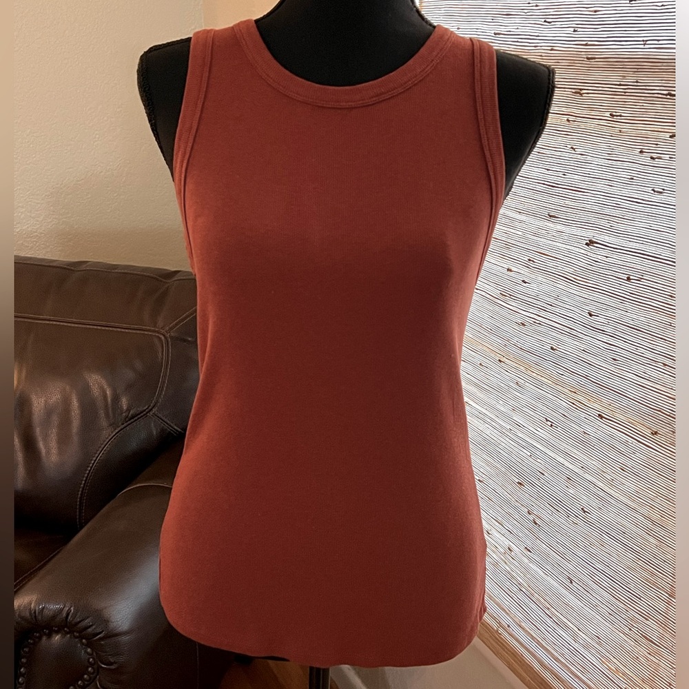 Rust Slim Fit Tank Top